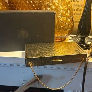 Vintage EVANS Gold Minaudière w Original Box